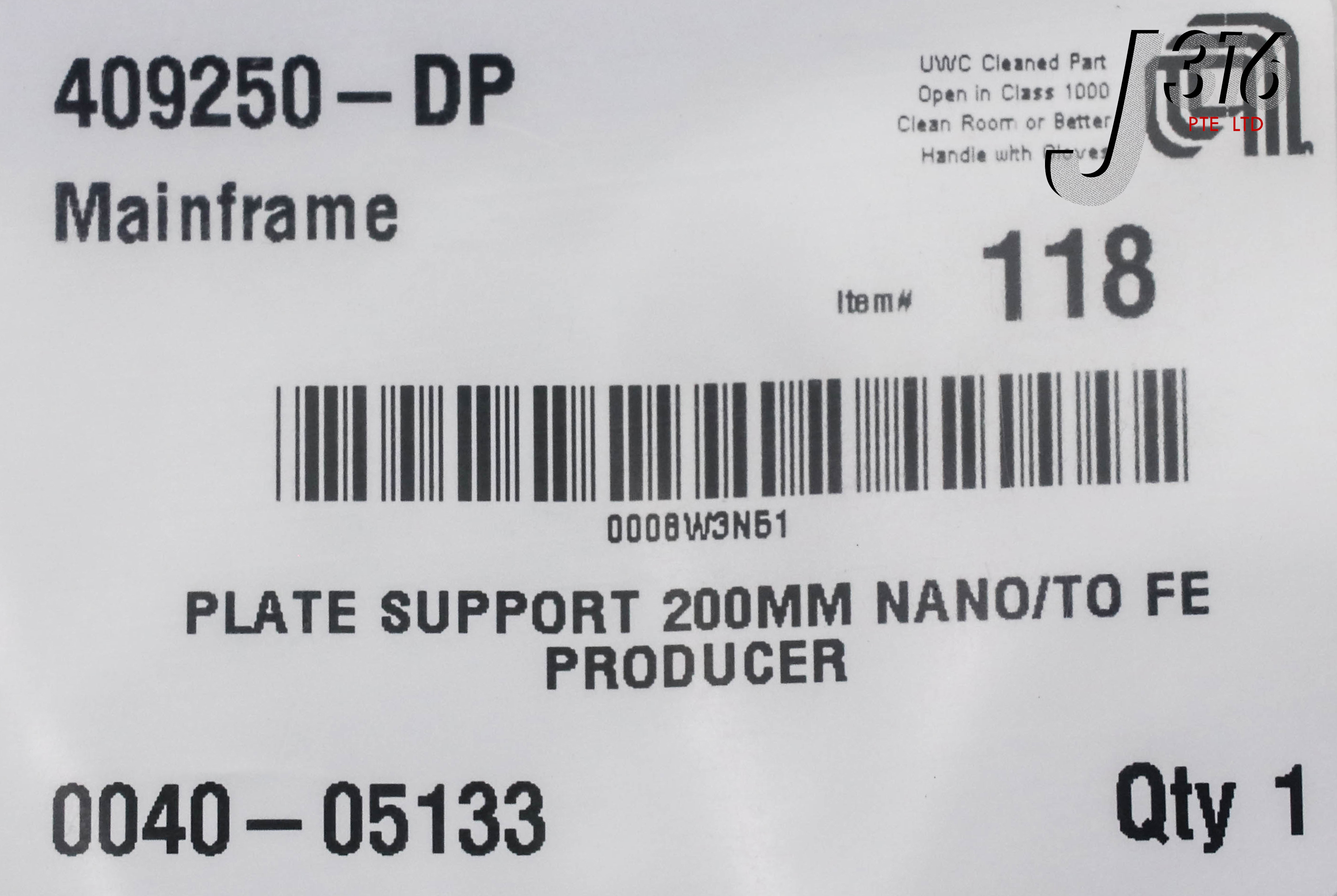 15112 APPLIED MATERIALS PLATE SUPPORT 200MM NANO/TO FE PRODUCER